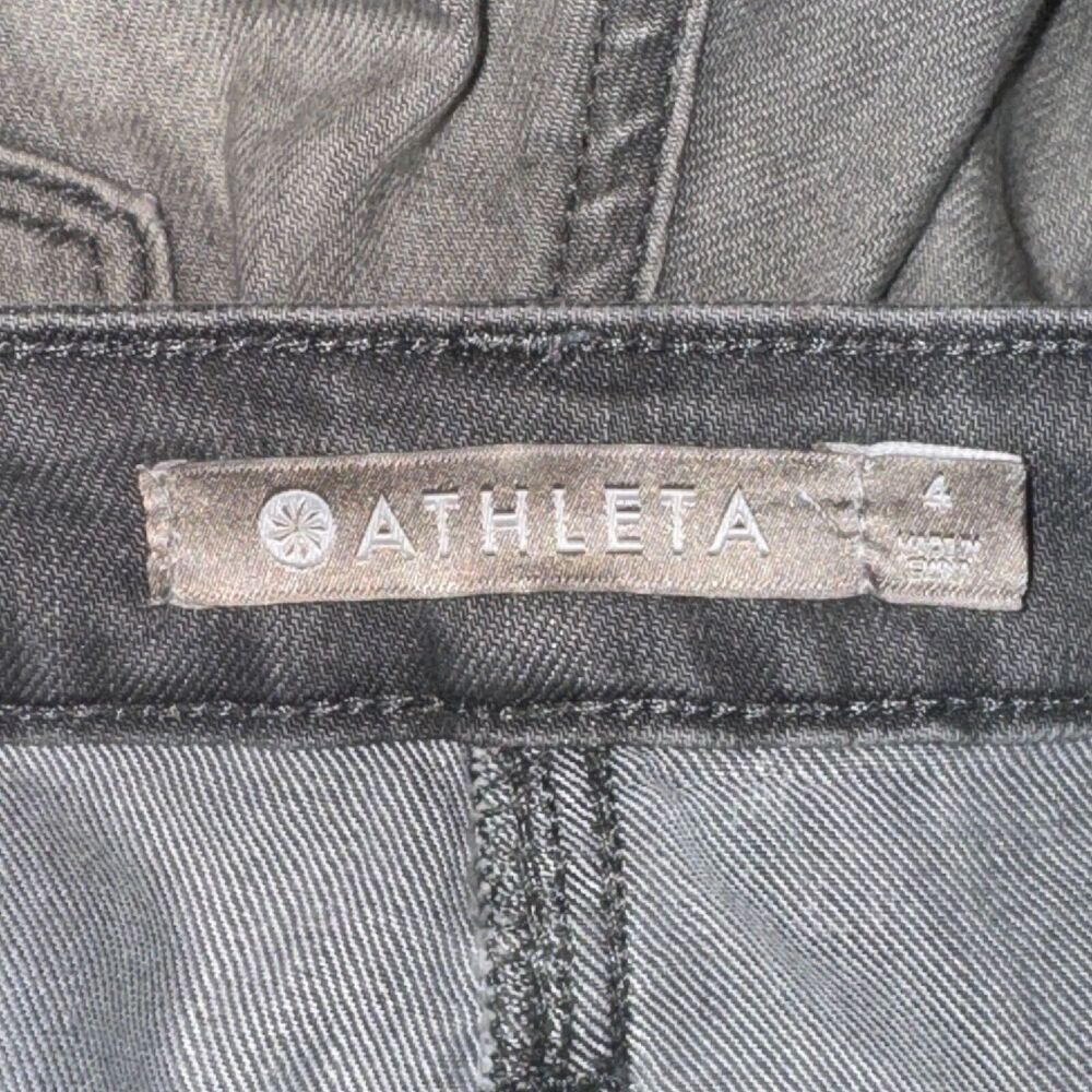 Athleta Sculptek Skinny Jeans Women's Size 4 Gray Wash Denim Mid Rise - Picture 3 of 4